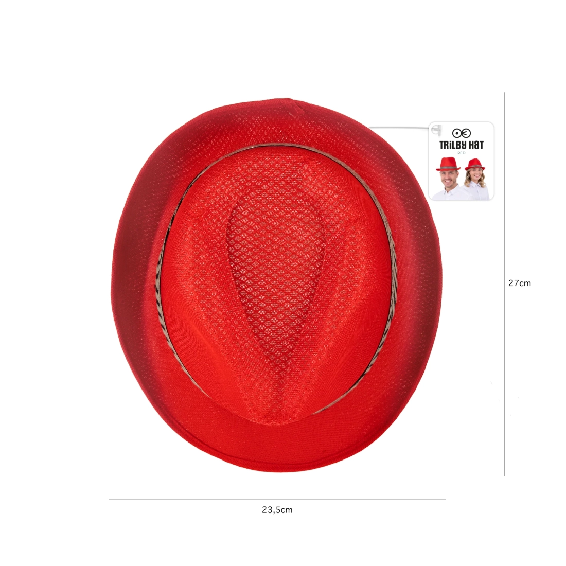 Party šešir trilby crveni