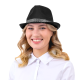 Party klobuk trilby črne barve