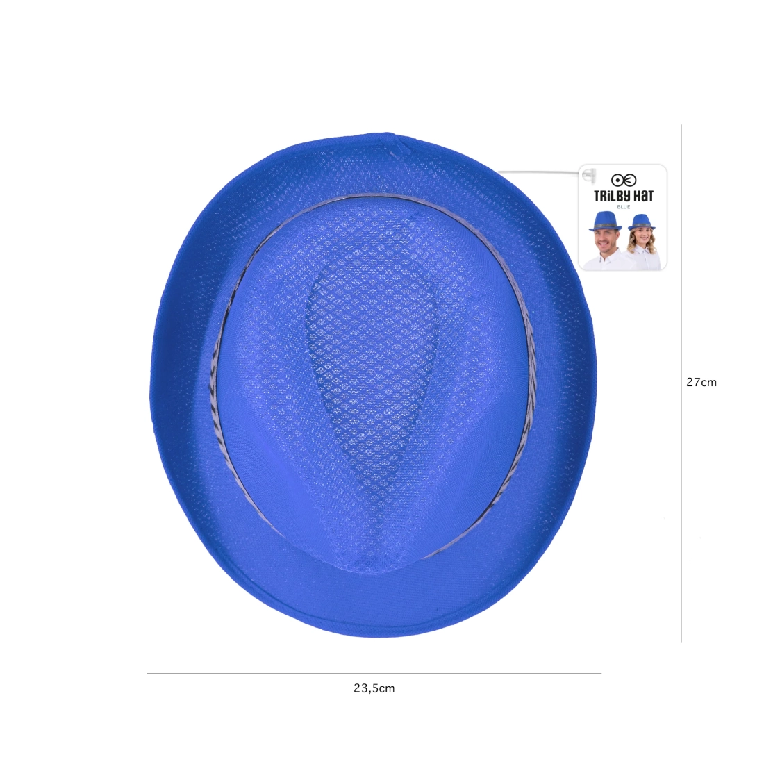 Plavi party trilby šešir