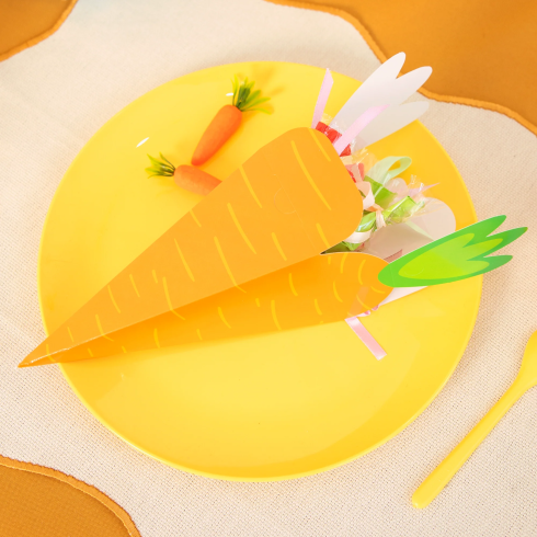 Party krabička na cukríky mrkva 6 ks DIY