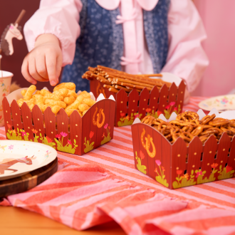 Party škatlica za krompirček Konjički 15 x 10 cm, 3 kos