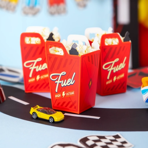 Cutii pentru popcorn Party Race On, set 6 bucăți