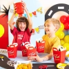 Party krabičky na popcorn Race On 6 ks