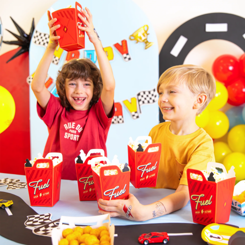 Party krabičky na popcorn Race On 6 ks