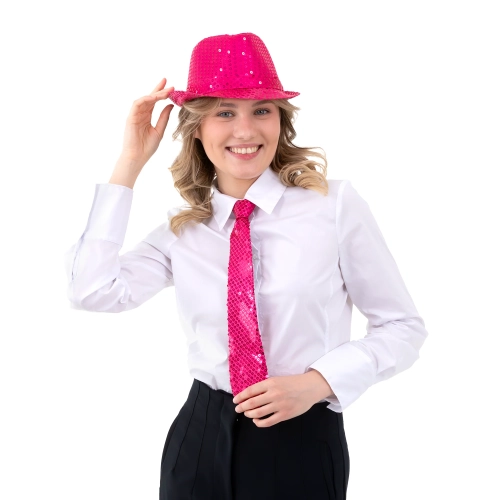 Flitteres party nyakkendő, rózsaszín