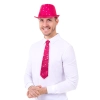 Party kravata s ružičastim šljokicama