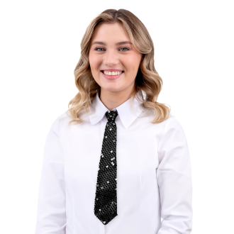 Praznična črna kravata s bleščicami