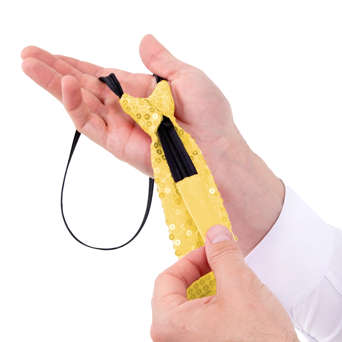 Bleščeča zlata party kravata s cekini