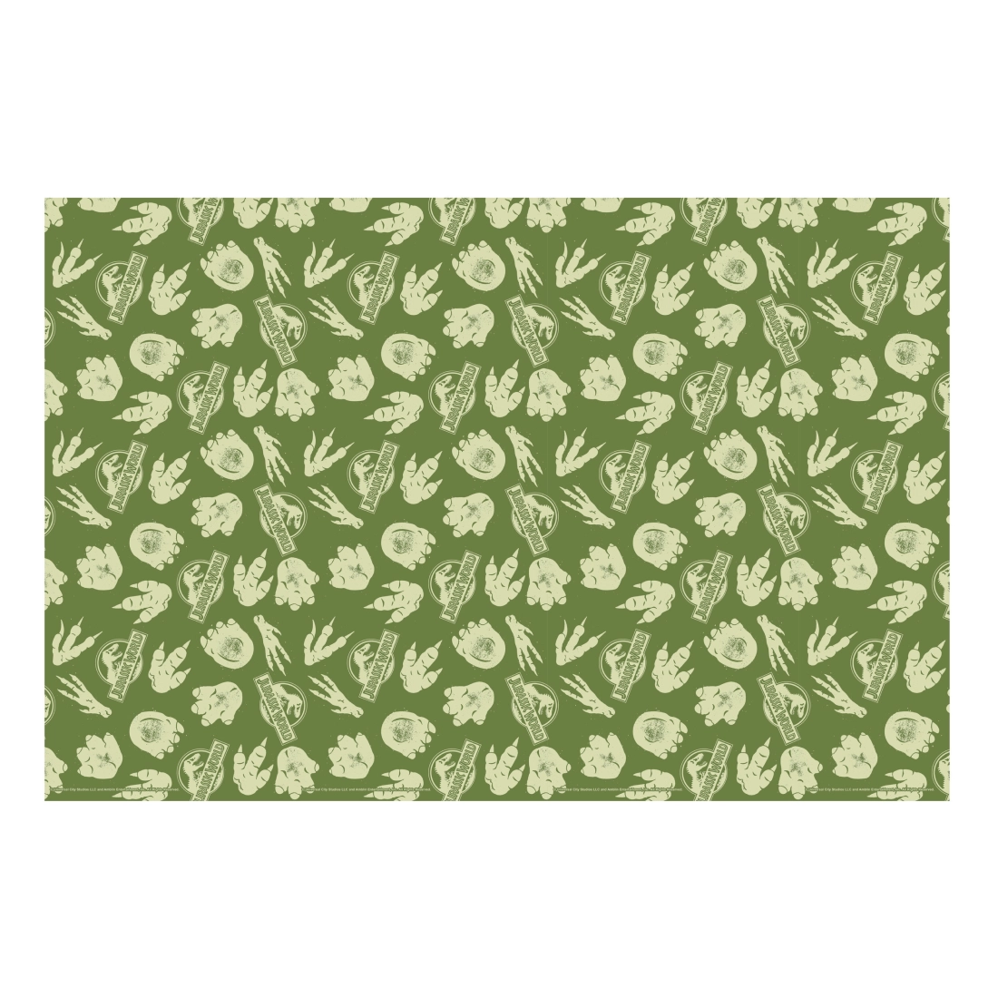 Față de masă de petrecere din hârtie Jurassic World, verde, 180x120 cm