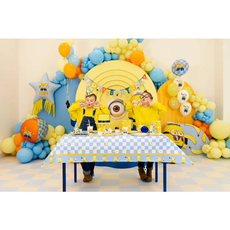 Minions papír partitervelő 180x120 cm, kék-sárga