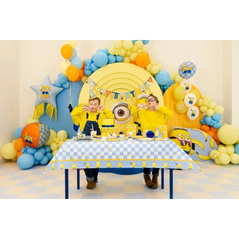 Party obrus papierový Minions 180x120 cm modro žltý