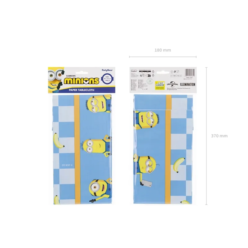 Minions papír partitervelő 180x120 cm, kék-sárga