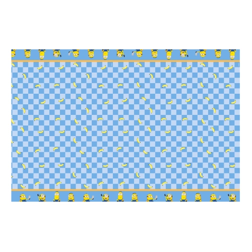 Față de masă din hârtie pentru petrecere Minions 180x120 cm albastru-galben