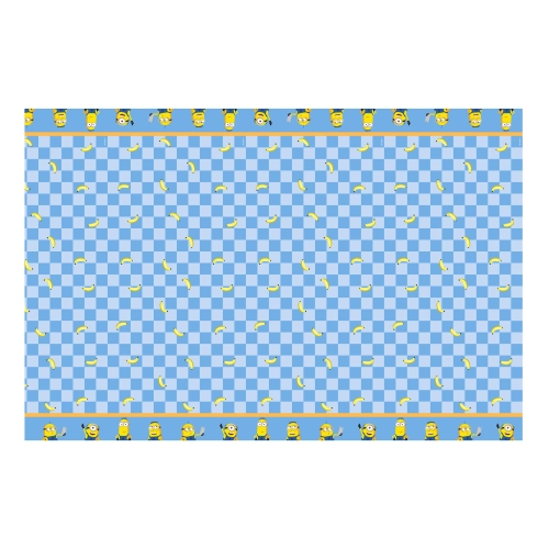 Papírový párty ubrus Minions 180×120 cm modrožlutý