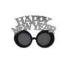 Ochelari de petrecere Happy New Year, negru-argintiu, 1 buc.