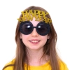 Party okuliare Happy New Year čierno zlaté plastové 1 ks