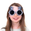Ochelari de petrecere Happy New Year cu stele, negru-argintiu