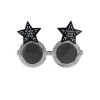 Ochelari de petrecere Happy New Year cu stele, negru-argintiu