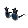Ochelari de petrecere Happy New Year cu stele, negru-argintiu