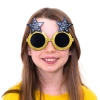 Ochelari de petrecere „Happy New Year” cu stele, negru-auriu