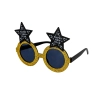 Ochelari de petrecere „Happy New Year” cu stele, negru-auriu