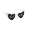 Ochelari de party Heart Bride to Be albi