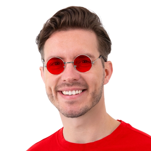 Ochelari de petrecere Lennon roșii