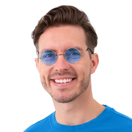 Ochelari de petrecere albaștri tip Lennon
