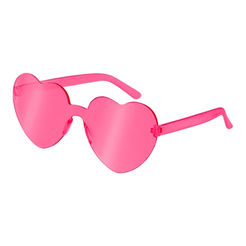 Ochelari party inimă fucsia din plastic