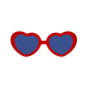 Party okuliare srdcia červené plastové