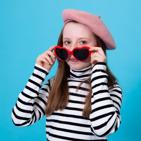 Party okuliare srdcia červené plastové