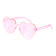 Party očala v obliki srčkov, plastična, rožnata