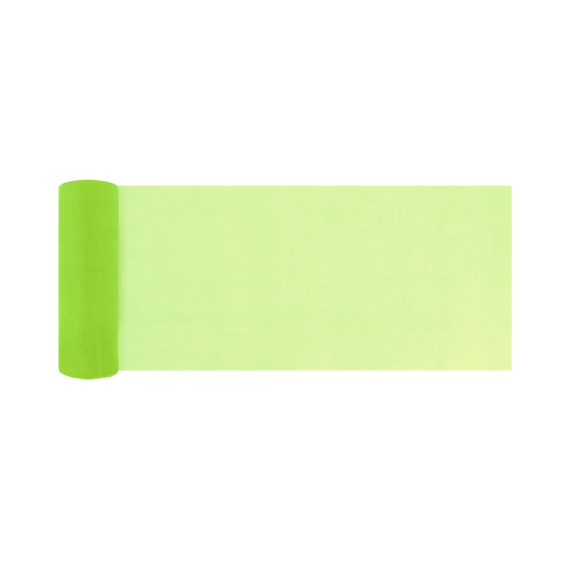 Party sima zöld organza 16x900 cm dekoráció