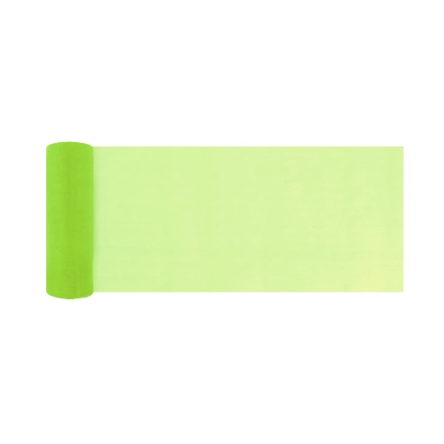 Organza Party netedă verde 16x900 cm, decorațiune