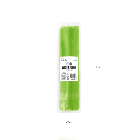 Party organza hladká zelená 16x900 cm dekorácia