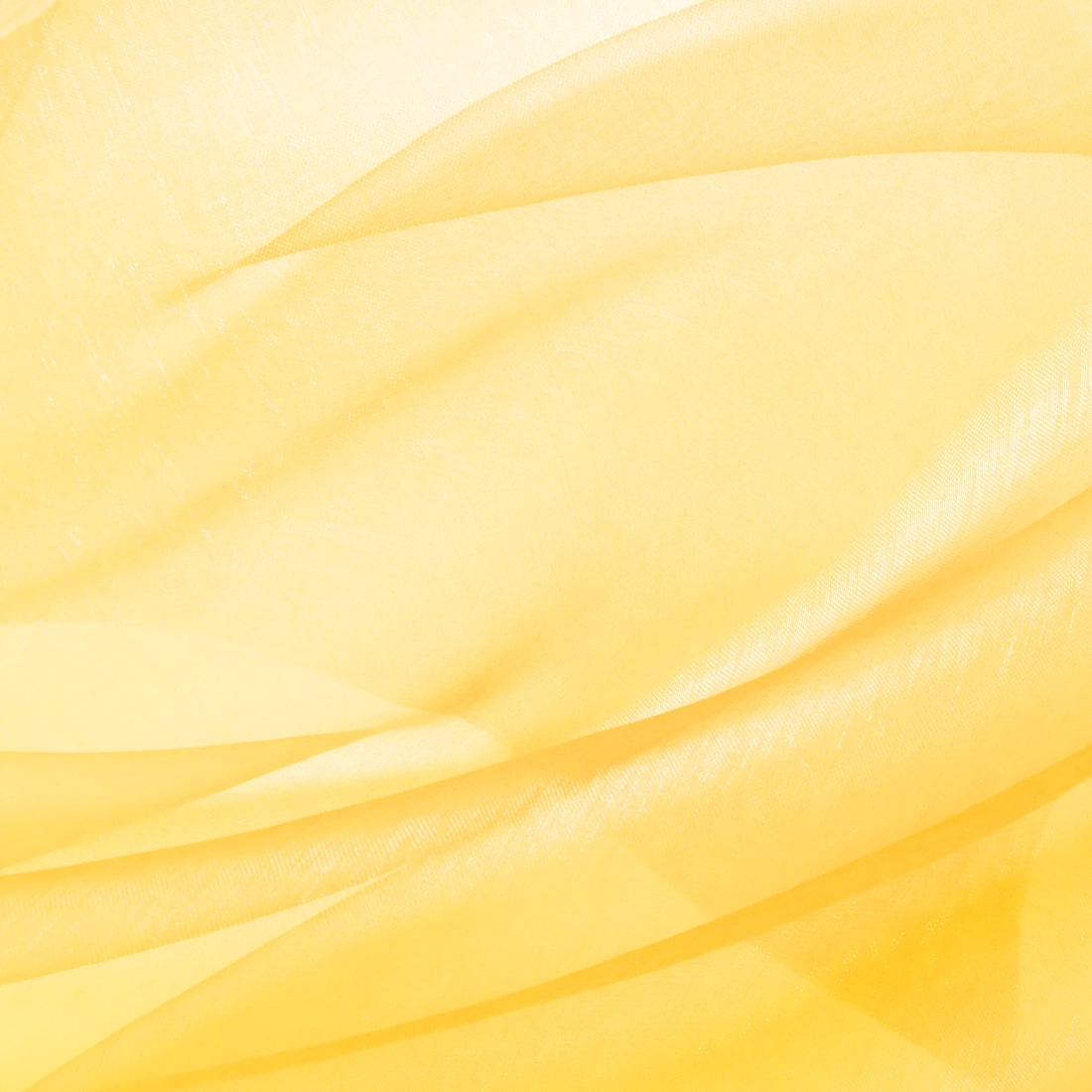 Party organza, sima, sárga, 36x900 cm dekoráció