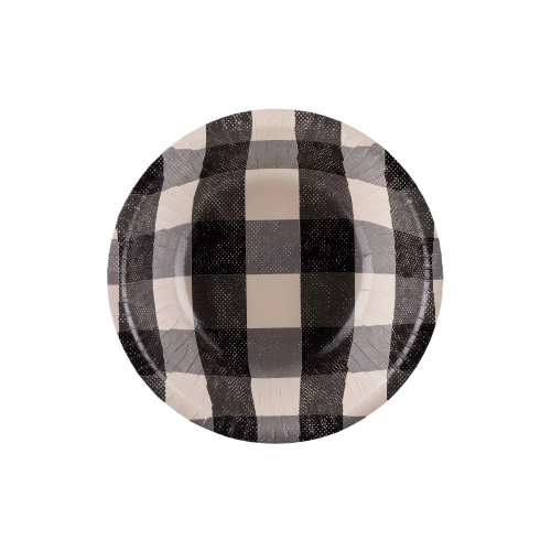 Castronașe din hârtie cu model cadrilat, set mixt, 6 buc.