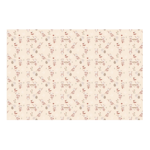 Papirnati namizni prt Mice 180 x 120 cm bež barve s potiskom