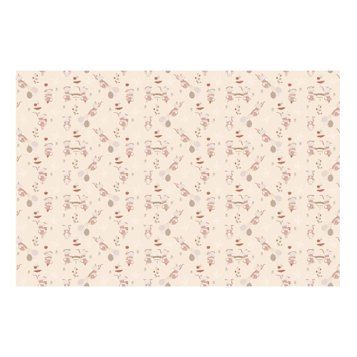 Party papírový ubrus Mice 180x120 cm béžový s potiskem