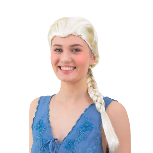 Party lasulja z dolgim svetlim blond kitom