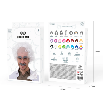 Party parochňa kučeravé biele vlasy s plešinou univerzálna
