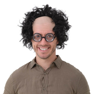 Party parochňa s plešinou čierne vlasy univerzálna