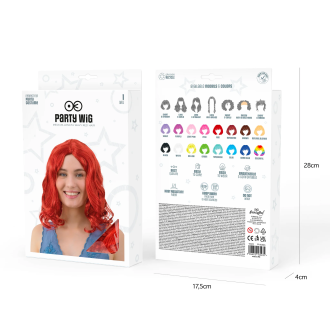 Party parochňa stredne dlhé kučeravé červené vlasy