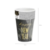 Party kelímky Happy New Year černo‑zlaté 220 ml 6 ks