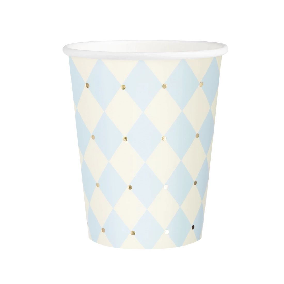 Party poharak kék rombusz mintával Baby Shower 6 db