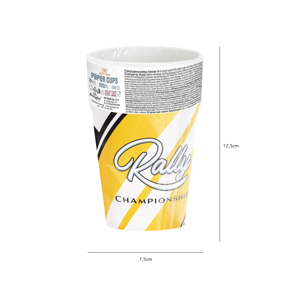 Party poháre Race On 270 ml 6 ks