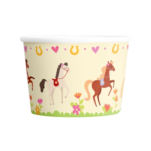 Pahare pentru înghețată cu căluți – 6 buc.