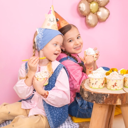 Pahare pentru înghețată cu căluți – 6 buc.