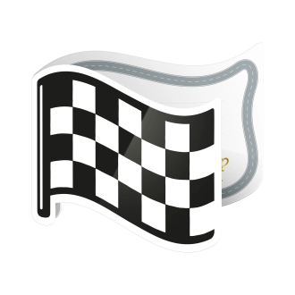 Party pozvánky Race On vlajky 6 ks