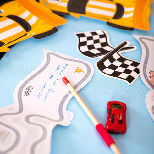 Party pozvánky Race On vlajky 6 ks